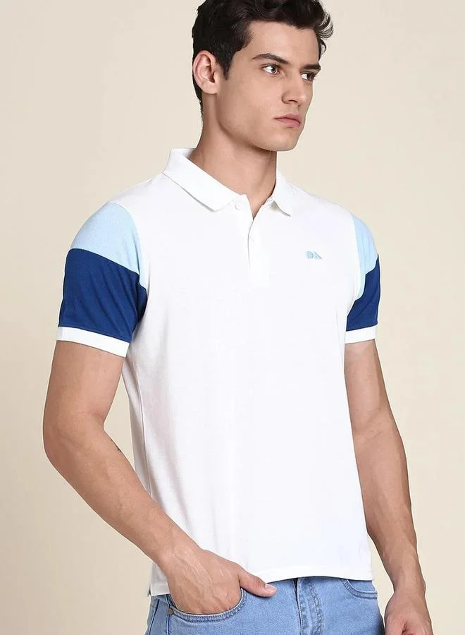 Dennis Lingo Men Contrast Sleeve Regular Fit Polo